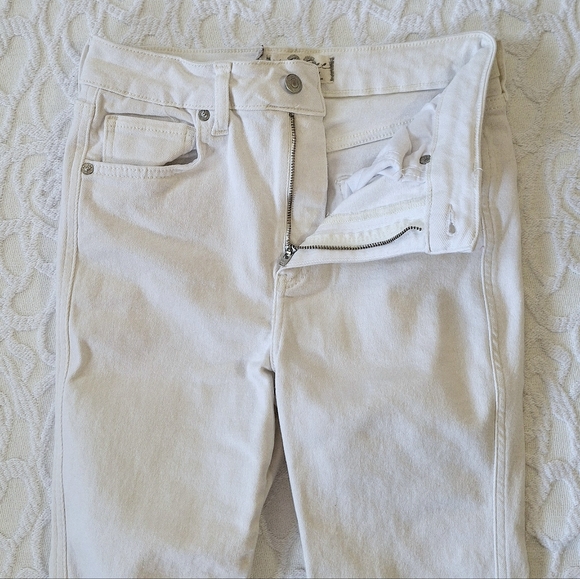 Free People Raw White Ripped High Rise Jeans 28 - Picture 9 of 15